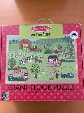 Melissa & Doug Giant Floor Puzzle - Pink and Green Farm Scene
